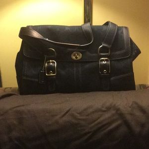 COACH - Black Signature Satchel Bag